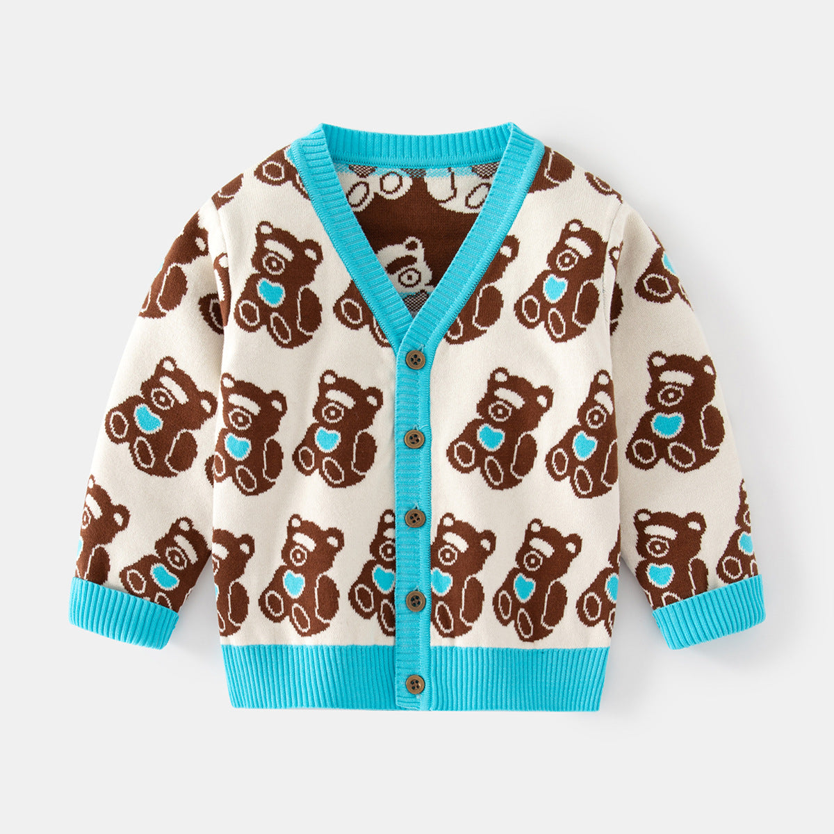 Kids Clothing Wholesale Boy Single Breasted Versatile Wool Sweater Kids Clothing Wholesale