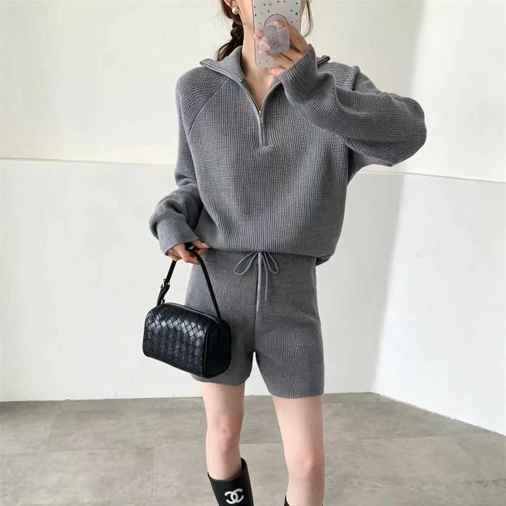 Loose collar pullover sweater