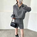 Loose collar pullover sweater