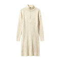 Half zip long sleeved dress