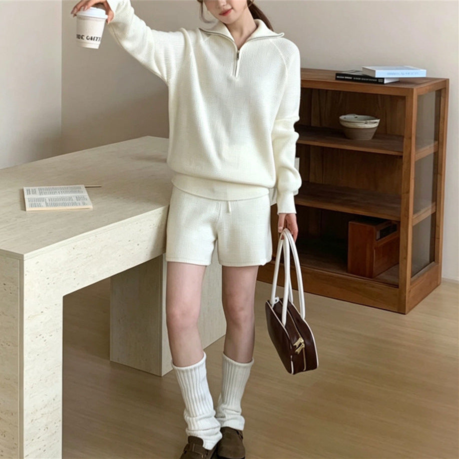 Loose collar pullover sweater
