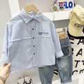 Loose Striped Blazer for Boys, Fashionable Kids Clothing
