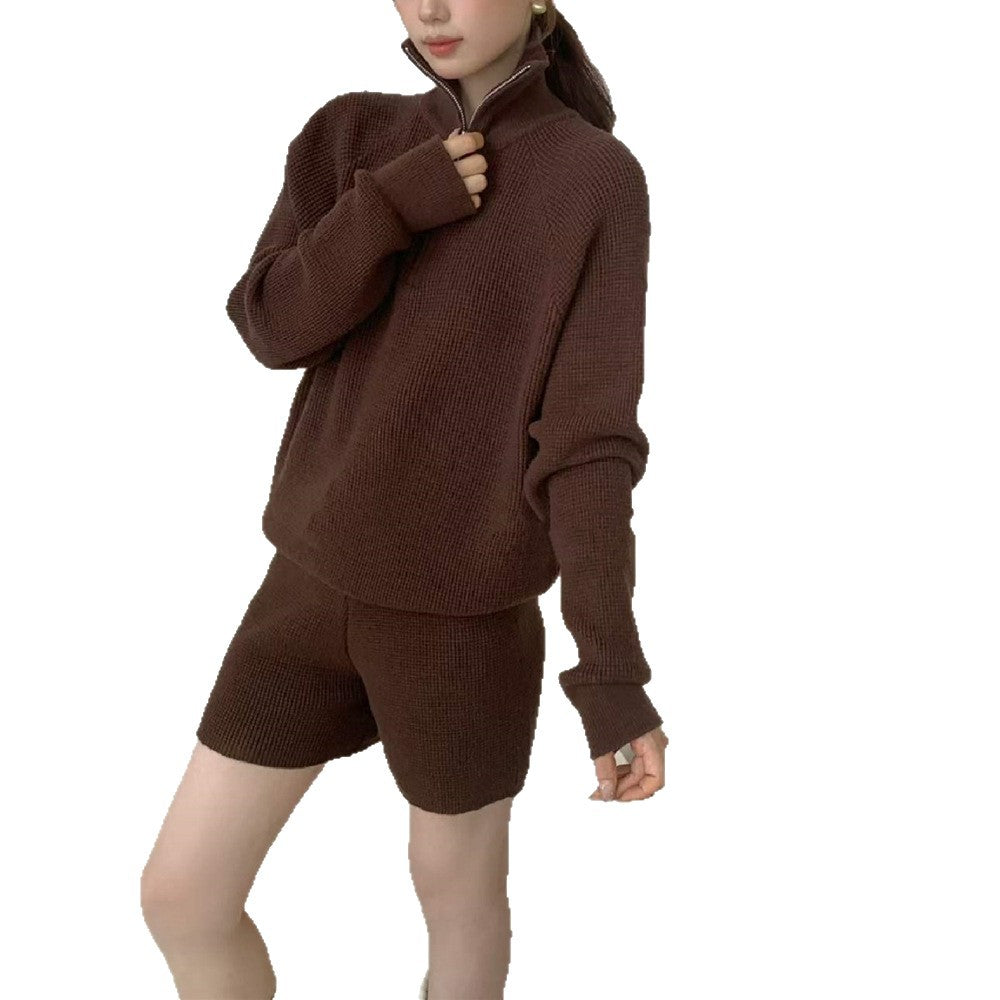 Loose collar pullover sweater