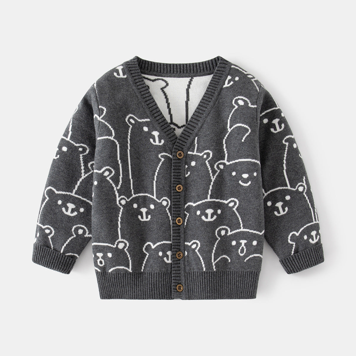 Kids Clothing Wholesale Boy Single Breasted Versatile Wool Sweater Kids Clothing Wholesale