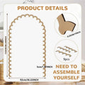 Unfinished Wood Arch Wall Decor – Rustic Scalloped Wooden Frame Trim for Nursery, Kids Room & DIY Crafts