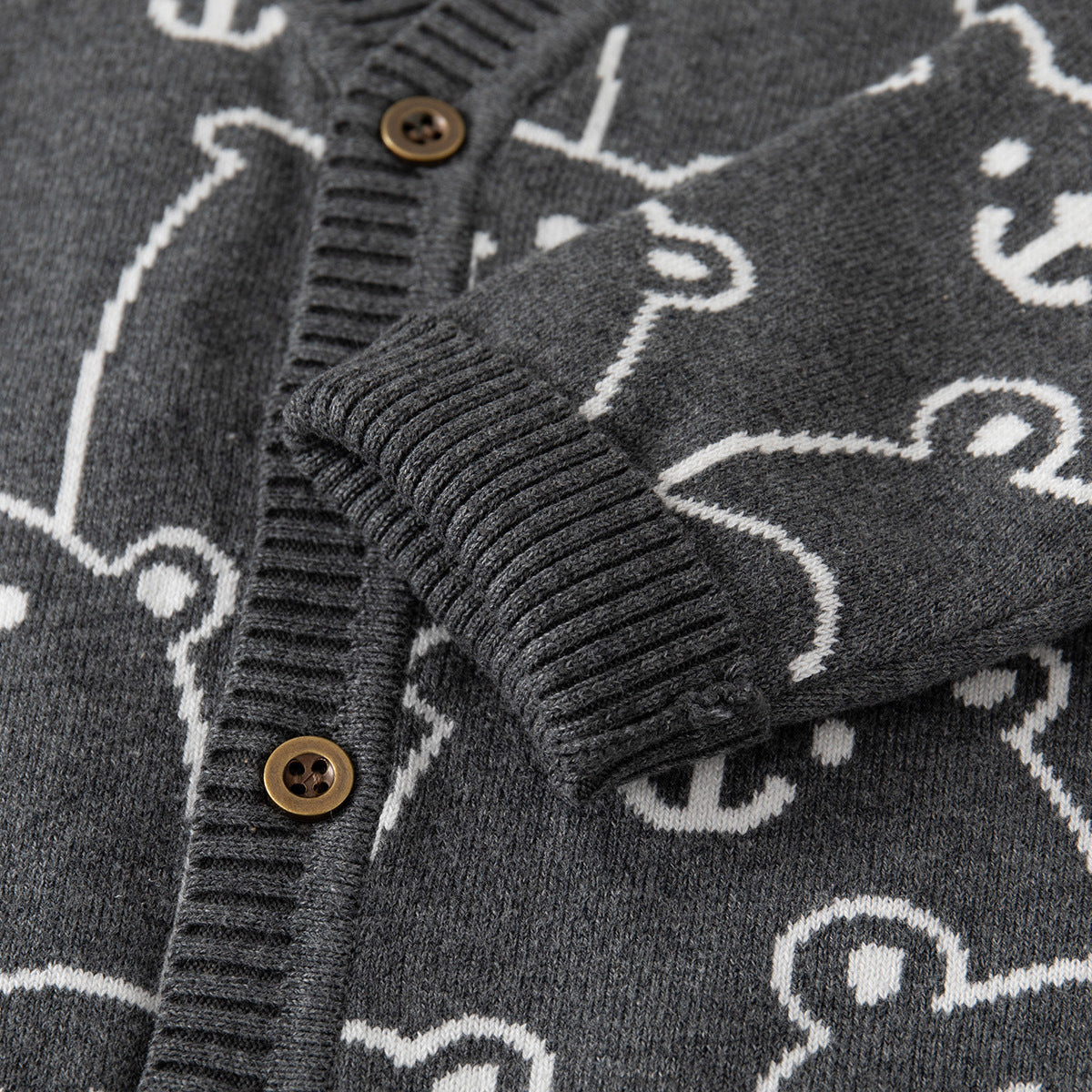Kids Clothing Wholesale Boy Single Breasted Versatile Wool Sweater Kids Clothing Wholesale