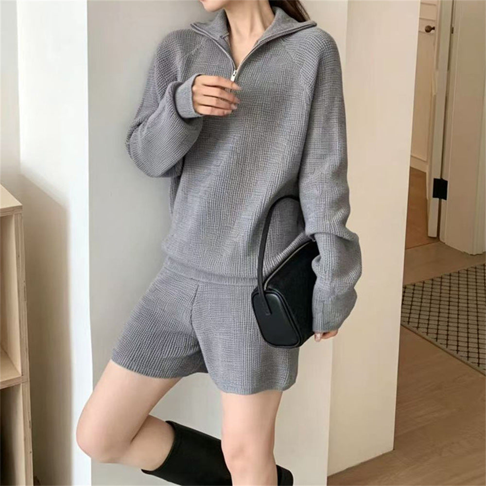 Loose collar pullover sweater