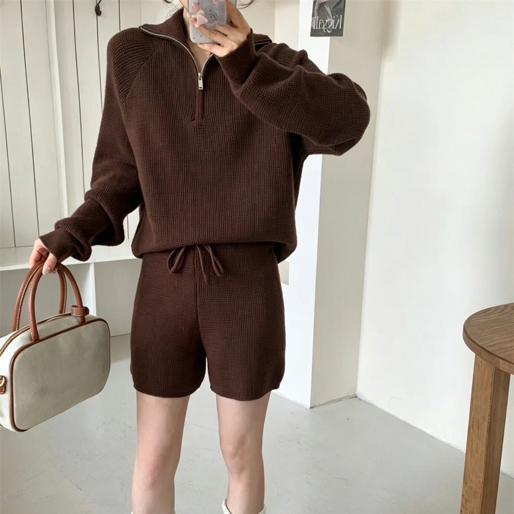 Loose collar pullover sweater