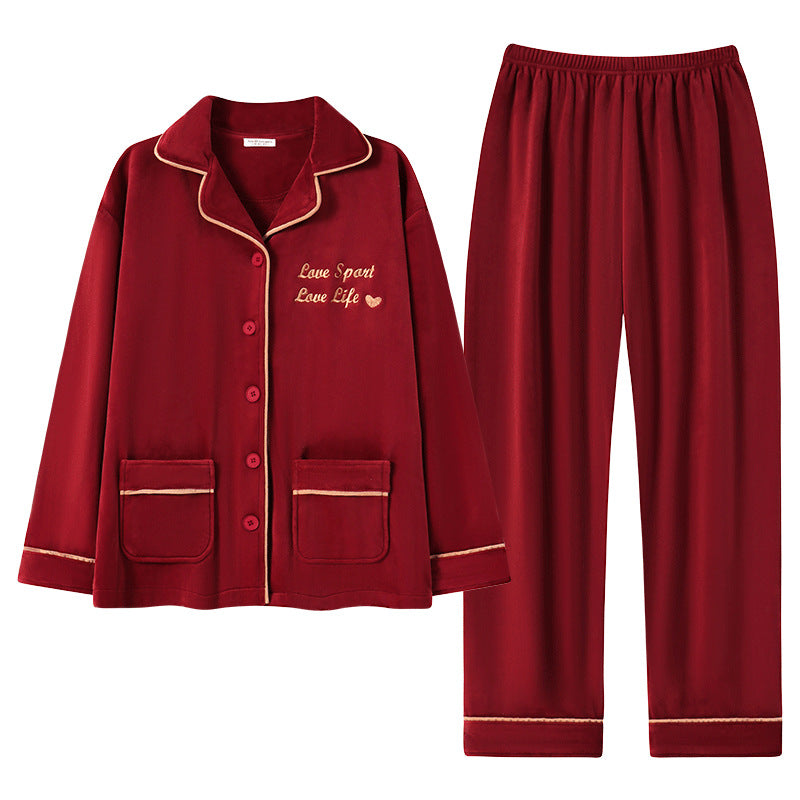 Matching Couple Pajama Set – Cozy Long Sleeve Lounge Suit